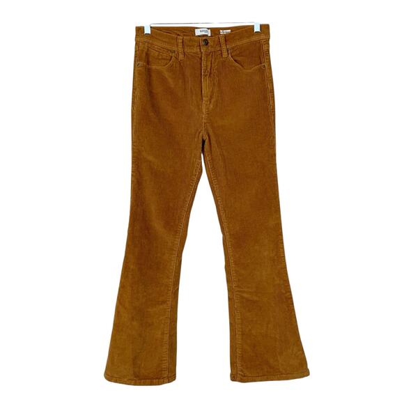 Kensie Jeans Savannah High Rise Flare Tan Corduroy Pants Women's 4 (28 x 30) - Picture 1 of 8